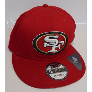 New Era San Francisco 49ers Red SnapBack Hat Side One Size NFL Team 9Fifty 950